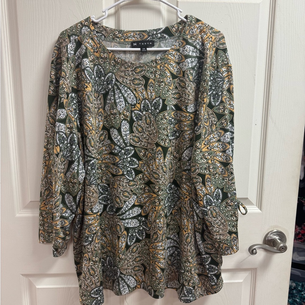 green paisley shirt